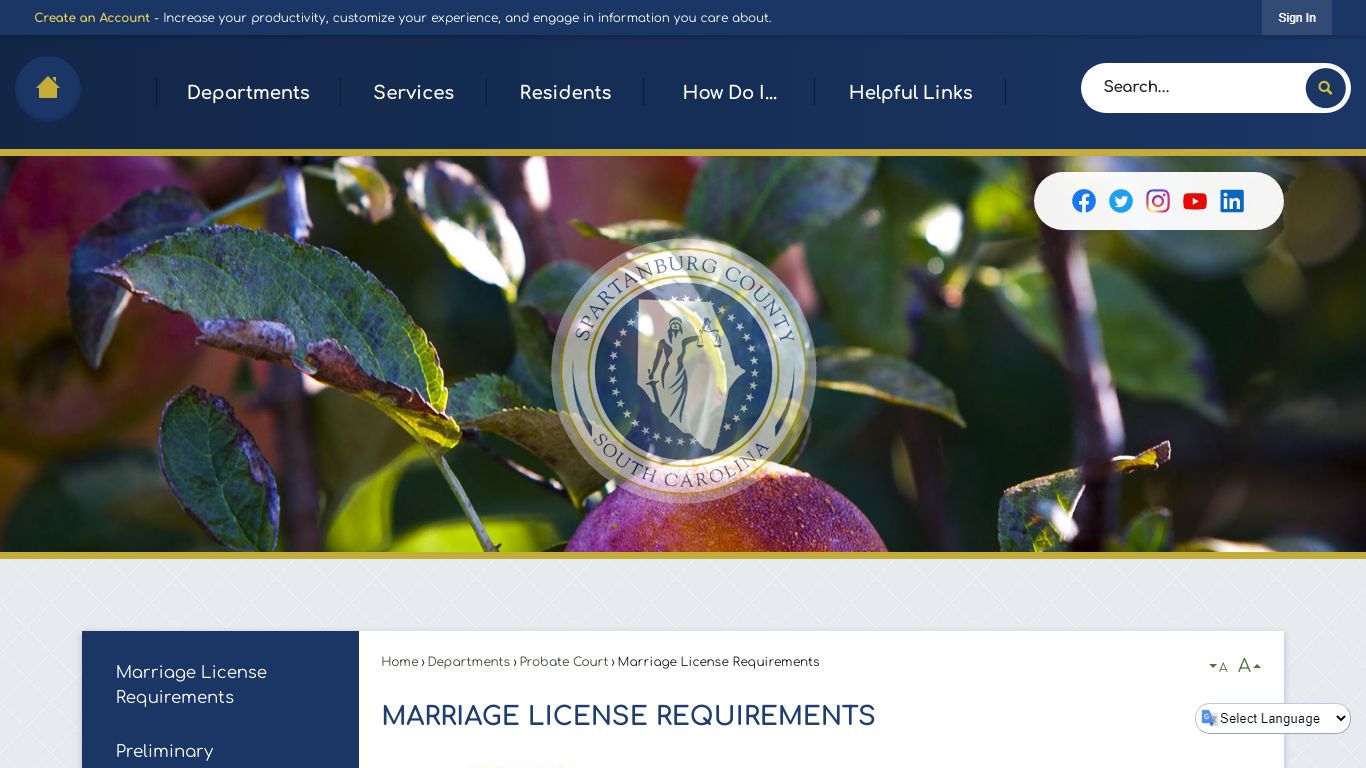 Marriage License Requirements | Spartanburg County, SC